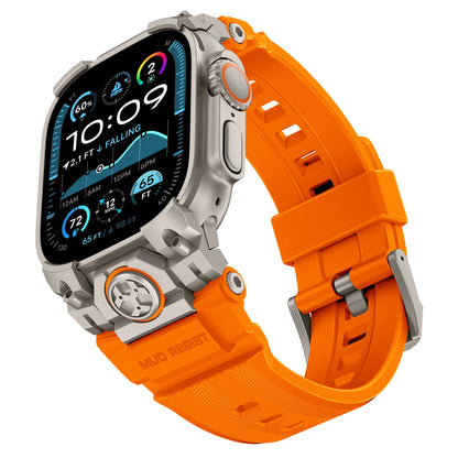 Bracelet en acier inoxydable + silicone pour Apple Watch 49 mm, bracelet sport compatible avec Apple Watch Ultra 3/2 iWatch