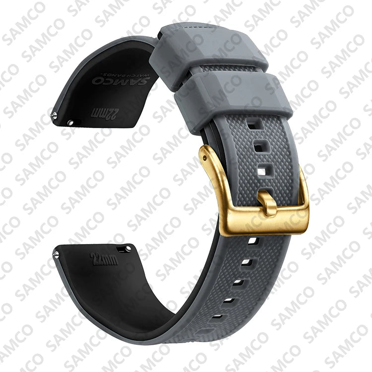Bracelet de montre en Silicone de qualité supérieure, 18mm 20mm 22mm, à dégagement rapide, en caoutchouc, de remplacement