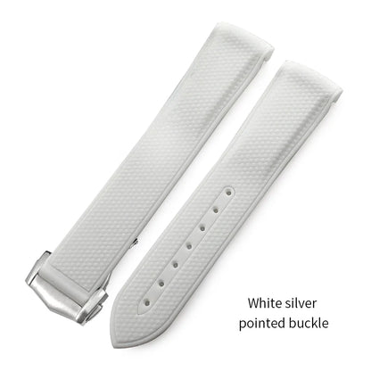Cinturino per orologio in caucciù naturale per Omega Seam84, cinturino in silicone, cinturino morbido, bianco, rosa, marrone, colorato, 19mm, 20mm, 18mm