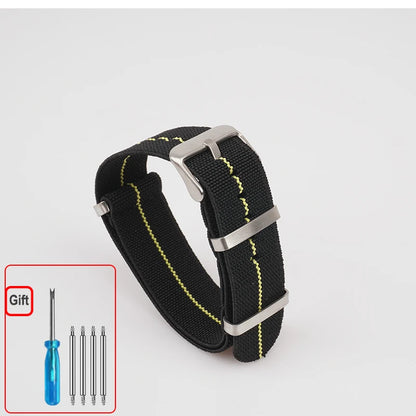 Cinturino per orologio NATO, paracadute in nylon elastico