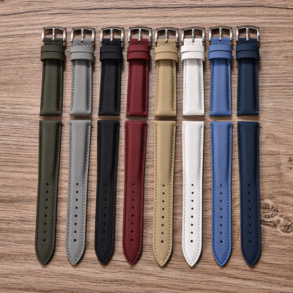 New Sailcloth Coated Sport Watch Strap 18/19/20/22mm Quick Release Waterproof Wristband for Huawei/Samsung Smartwatch Accessories