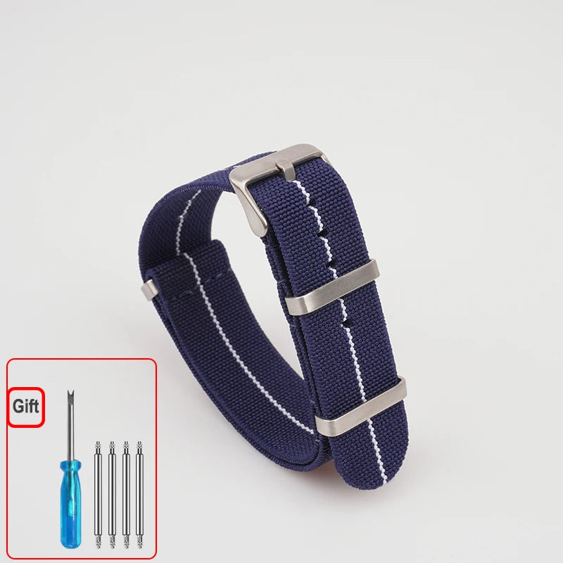 Cinturino per orologio NATO, paracadute in nylon elastico