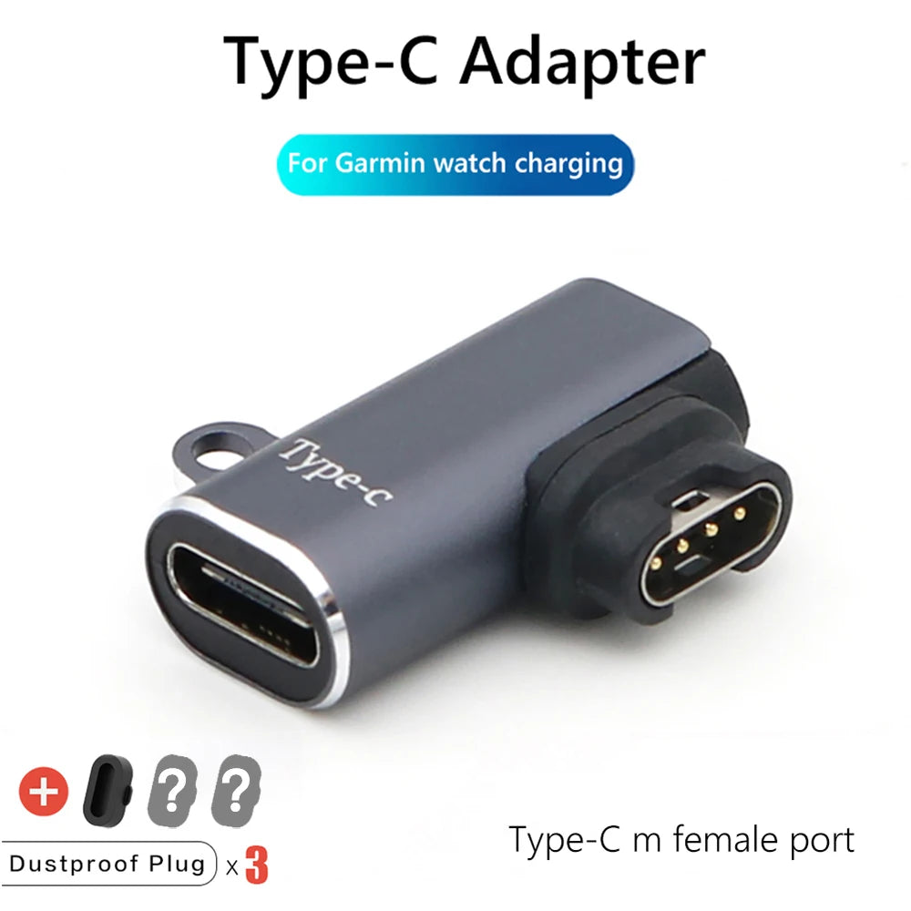 Adaptateur Portable de chargement de Type C/Micro USB/iOS, pour Garmin Fenix 7 7S 7X 6 6S 6X 5 5s 5X Venu 2 2S, convertisseur de chargeur de montre intelligente