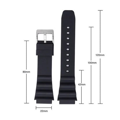 Bracelet de montre en Silicone, 20mm 22mm, pour Rolex SUBMARINER, étanche, pour plongée, Seiko SKX007 SRP777J1, Bracelet de sport pour citoyen