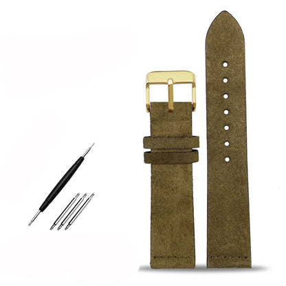 Cinturino in vera pelle per orologio Tissot SeAT M, camoscio amichevole, cinturino per orologio Citizen, cinturino morbido, verde, nero, marrone, grigio, 16mm, 18mm, 20mm, 22mm