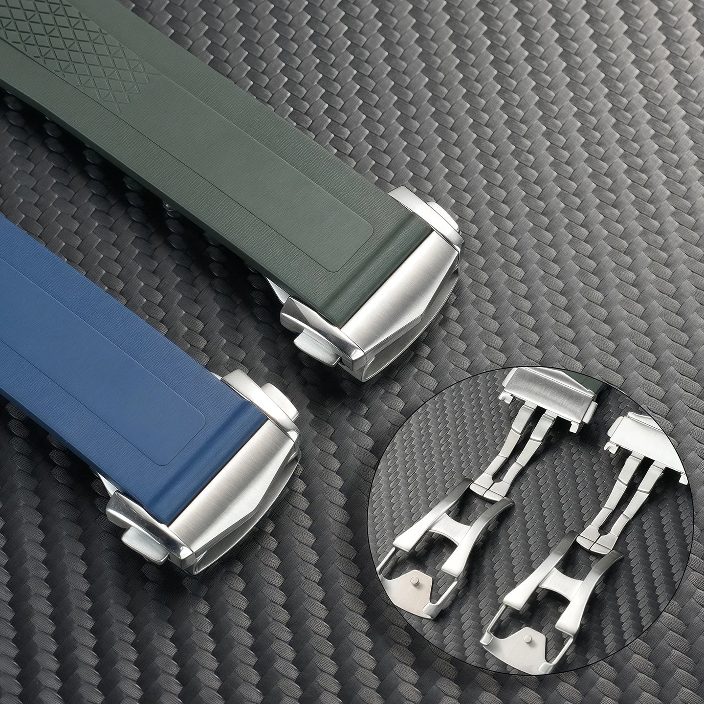 Cinturino per orologio in gomma fluorurata di alta qualità, 21 mm, per Longines Hydroconquest L3 Conquest, cinturino per orologio sportivo subacqueo + interfaccia in metallo