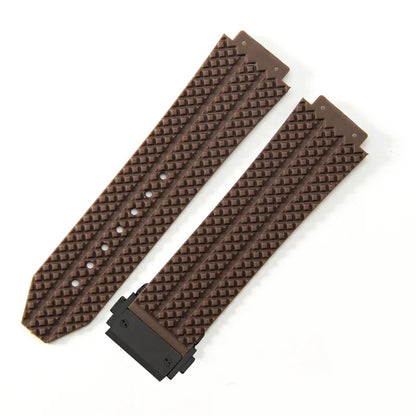 For Hublot BIGBANG Classic Fusion Leather Silicone Rubber Suede Watch Strap Dedicated Interface Lug System Band 26*19mm Bracelet