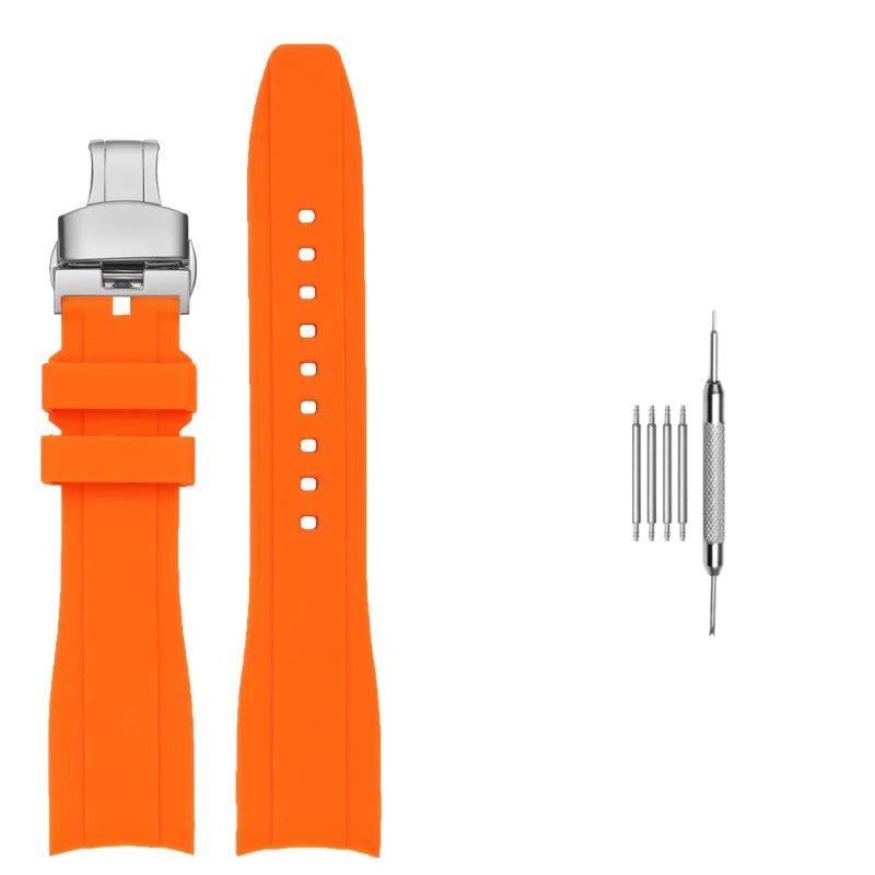 Bracelet de montre en caoutchouc à extrémité incurvée, 20mm 22mm, pour Casio Swordfish Duro MDV106-1A MDV-106/107-1A, bracelet de Sport étanche en Silicone