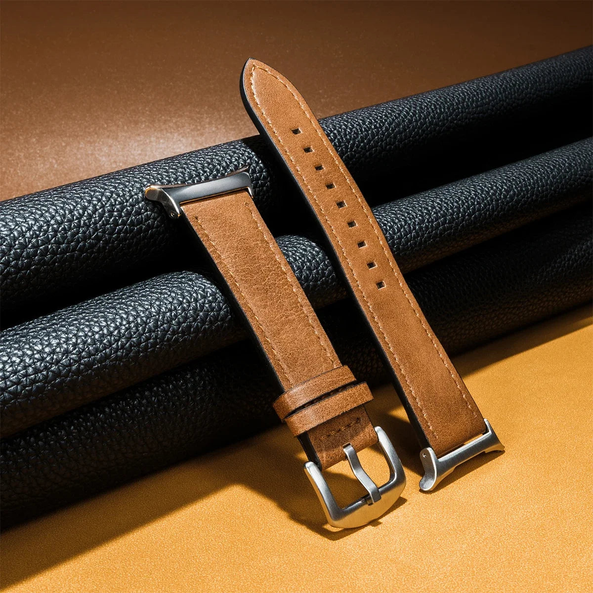 Gapless Leather Strap for Samsung Galaxy Watch 9 Ultra 47mm, compatible with Galaxy Watch 8 7 Ultra 47mm, Fast Delivery
