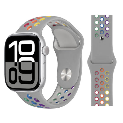 Bracelet en Silicone pour bracelets de montre Apple 46mm 44mm 45mm 40mm 41mm 42mm, Bracelet de Sport Correa iWatch série 11 10 9 SE 8 7 6 5