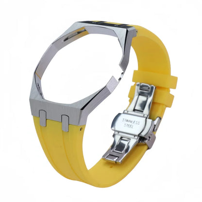 Kit de modification de bracelet en silicone et boîtier de montre en acier inoxydable pour Swatch X AP Royal Pop Pocket Changer, accessoires personnalisés pour montre