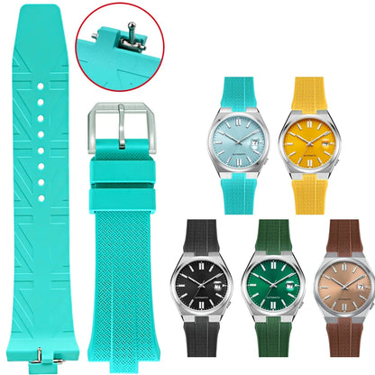 Advanced FKM Fluoro Rubber Watch Strap, 9mm, for Citizen TSUYOSA Collection NJ0150 NJ0151ME, Silicone Watch Bands for Men and Women