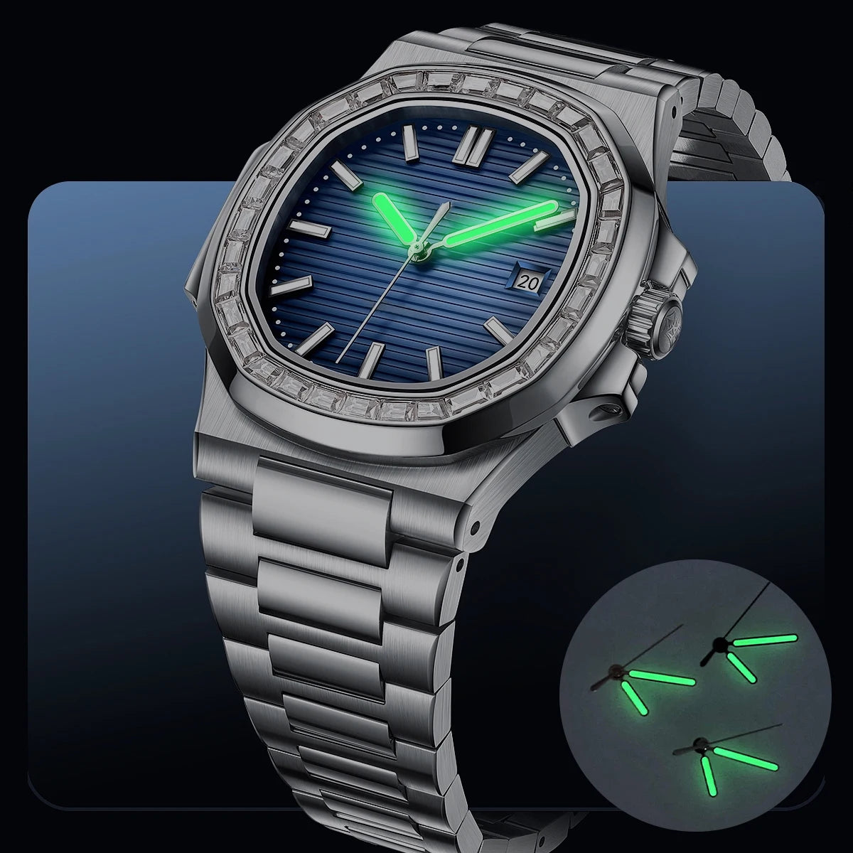 Nouveau NH35 Nautilus aiguille argent or noir modifié montre pointeur lumineux montre main pour NH34 NH35 NH36 NH38 NH70 NH72 mouvement