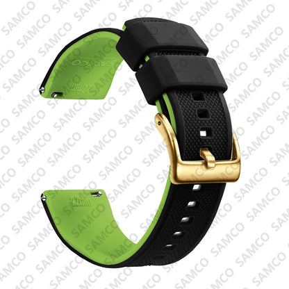 Bracelet de montre en Silicone de qualité supérieure, 18mm 20mm 22mm, à dégagement rapide, en caoutchouc, de remplacement
