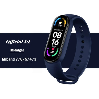 Official silicone strap for Xiaomi Mi Band 4 5 6 7, sports watch, Miband4 Miband7 Correa Mi band 3 4 5 6 7 bands