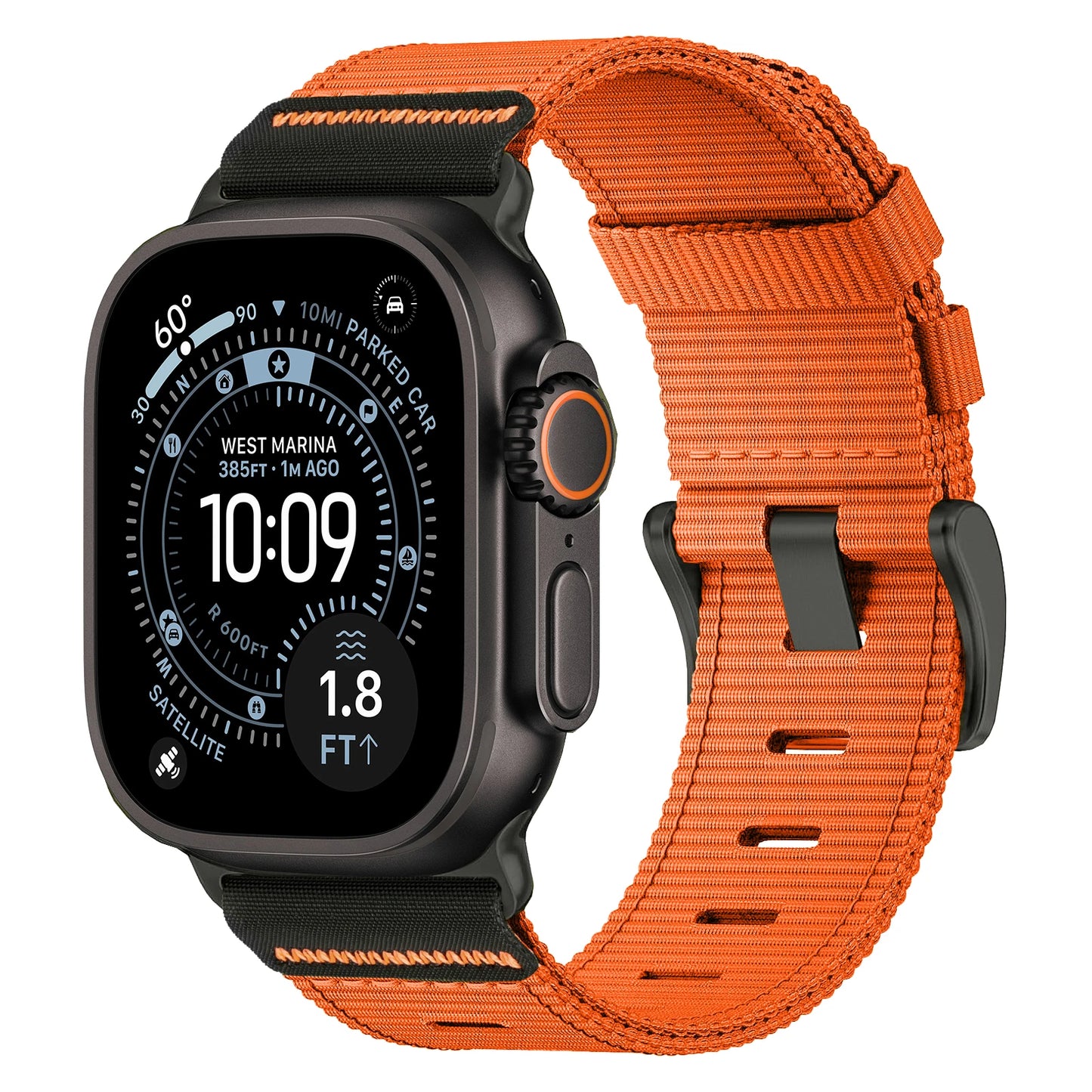 Nylon strap for Apple Watch, compatible with sizes 46mm, 42mm, 45mm, 44mm, 41mm, 40mm, 49mm, for iWatch Series 11, 10, 9, 8, SE, 7, 6, 5, Ultra, 3, 2