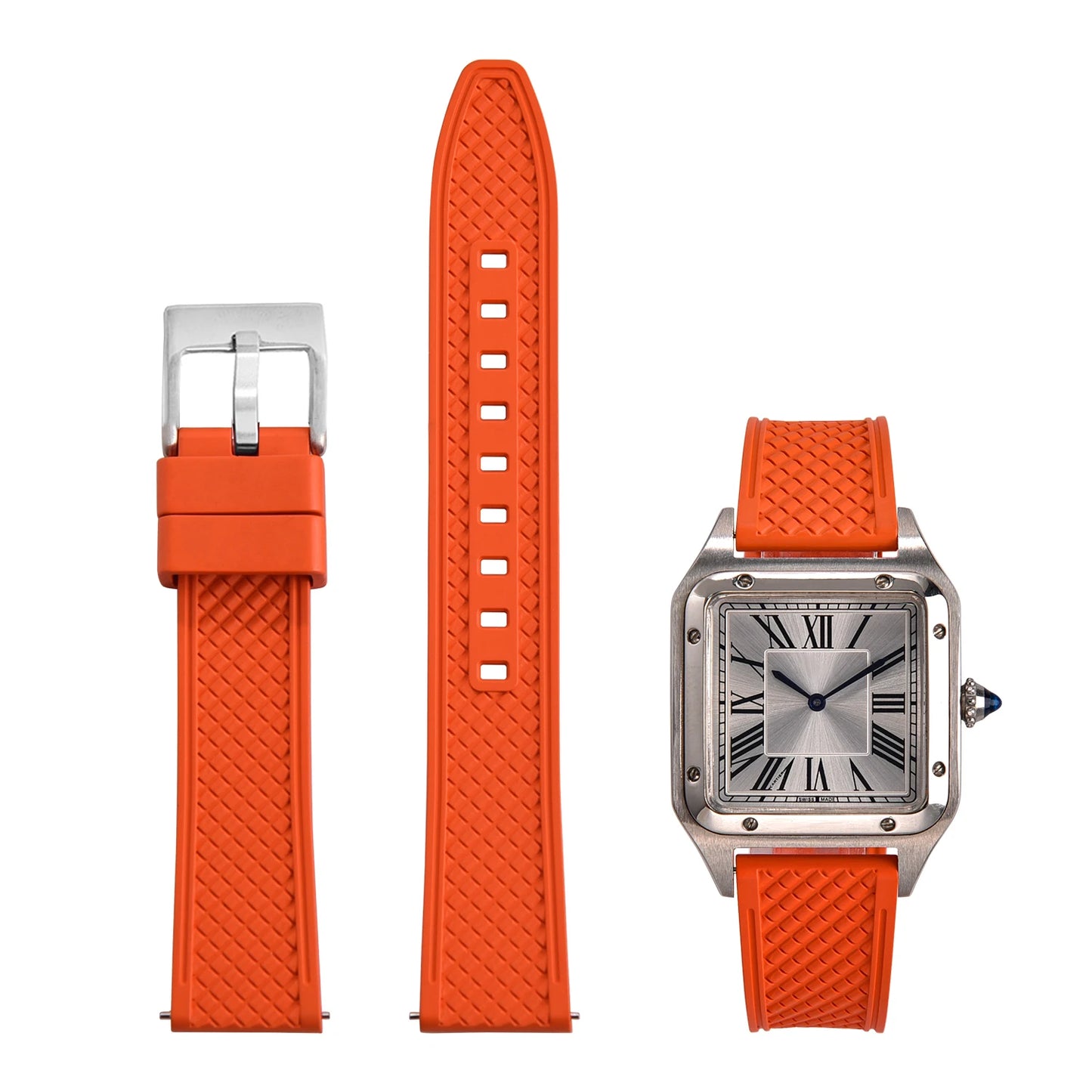 Bracelet en caoutchouc fluoré FKM, 18mm 20mm 22mm 24mm, Bracelet de montre à dégagement rapide pour plongée Omega Seiko Tissot Rolex, ceinture universelle