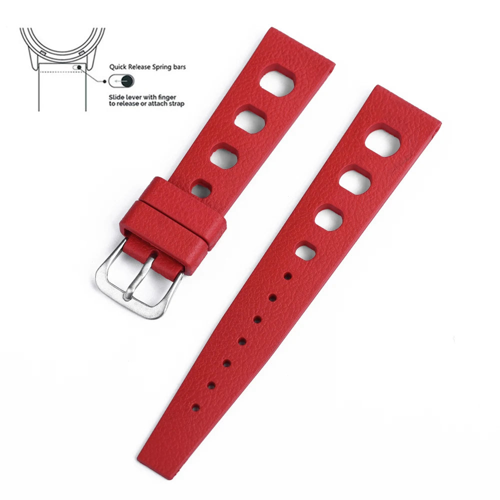 20mm 22mm bracelets tropicaux nouveau Design fluororubber FKM bracelets de montre à dégagement rapide FPM bracelets de montre pour montres de plongée accessoires