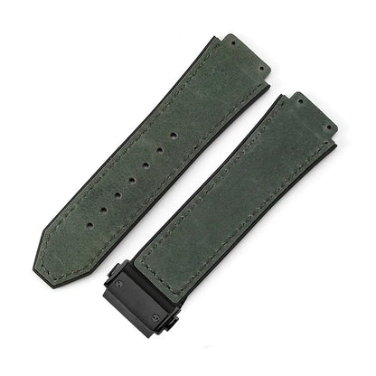 For Hublot BIGBANG Classic Fusion Leather Silicone Rubber Suede Watch Strap Dedicated Interface Lug System Band 26*19mm Bracelet