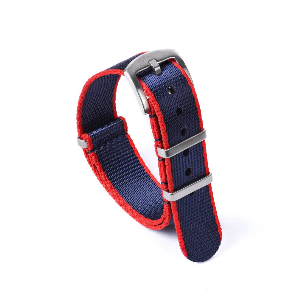 Premium Quality Nylon Fabric Seat Belts, 20mm 22mm, Army Sport Watch Straps, Durable Bracelets for Traditional Watches
