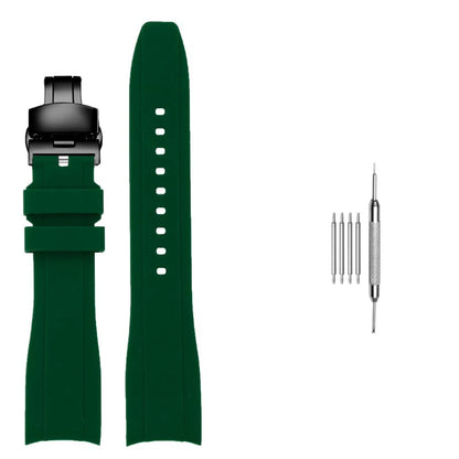 Bracelet de montre en caoutchouc à extrémité incurvée, 20mm 22mm, pour Casio Swordfish Duro MDV106-1A MDV-106/107-1A, bracelet de Sport étanche en Silicone