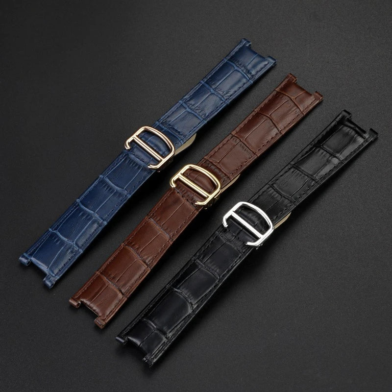 Cinturini per orologi in pelle bovina da uomo e catene per orologi da donna - per la serie Cartier PASHA speciale 21x15mm 20x12mm 18x10mm cinturini con tacche