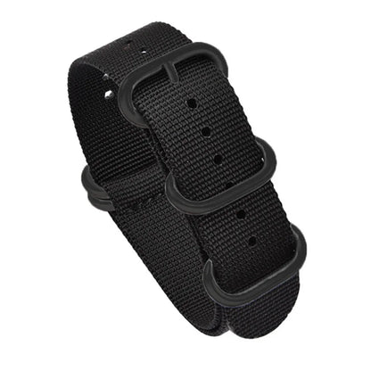 Bracelet en Nylon Noir de Haute Qualité pour Homme, Accessoire de Plongée à Rayures Militaires, pour Montre DW SeATM, 20mm 22mm