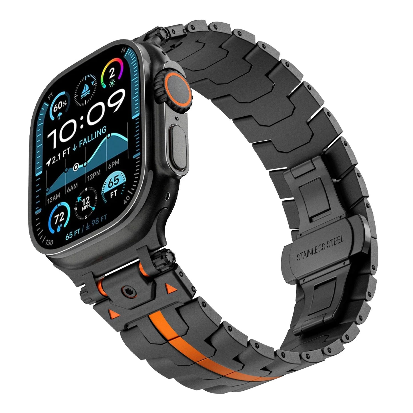 Bracelet en acier inoxydable de luxe pour Apple Watch Ultra 49 mm, séries 10, 46 mm, 45, 44, 42, bracelet pour iWatch 9, 8, 7, 6, 5, 4