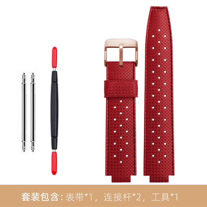 Cinturino in gomma per orologio LV, con apertura rialzata, Louis Vuitton, serie Tambour, Q1121, cinturino dedicato, uomo, donna, Q114k
