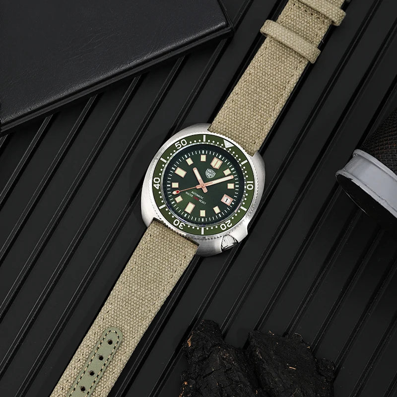 Bracelet de montre en toile pour montre militaire pilote 6105, 18mm 20mm 22mm, dégagement rapide, remplacement universel, rétro, accessoires de montre