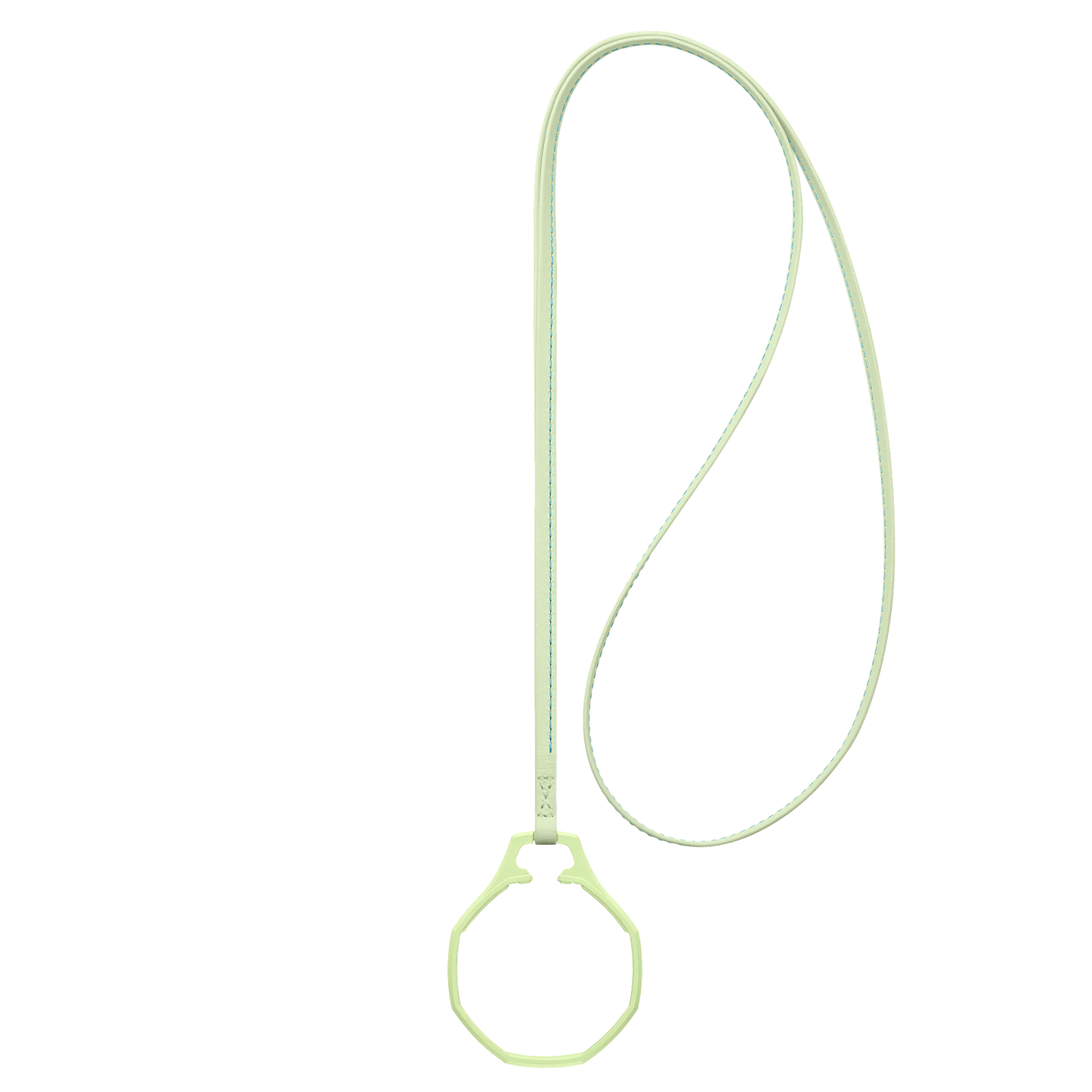 Cordon en cuir + anneau en biocéramique pour montre de poche Swatch Royal Pop, support de pendentif à accrocher au cou, cuir de veau de qualité supérieure avec surpiqûres