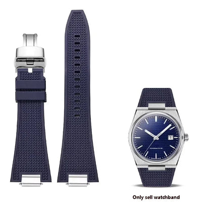 Bracelet de montre en Silicone à dégagement rapide 27mm pour Tissot PRX T137.407 T137.410, Bracelet de montre en caoutchouc fluoré de haute qualité pour hommes