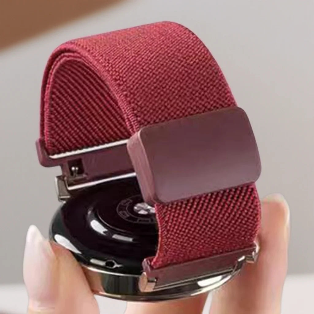 Boucle magnétique élastique en nylon pour Samsung Watch4/5/6/Huawei GT4/GT3/Watch 4/Amazfit GTR4/Xiaomi/Garmin Venu/Fenix 7