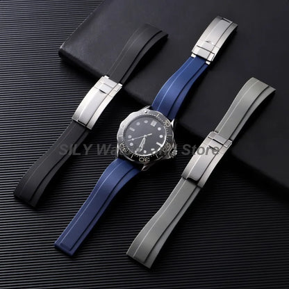 For Rolex 20mm Silicone Strap for Rolex Water Ghost Daytona Submariner, Rubber Silicone Watch Strap, Waterproof Bracelet