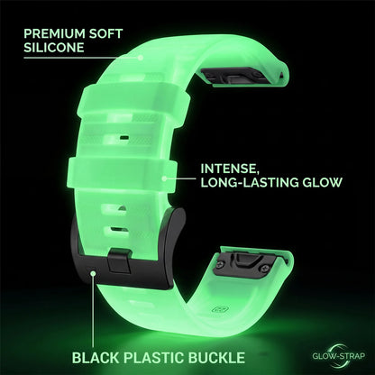 Cinturino per orologio in silicone luminoso Quick Fit 22 26 mm per Garmin Fenix 6 6X 7 7X 5 5X Plus Epix Pro Enduro 3 Forerunner 970 965 Fenix8