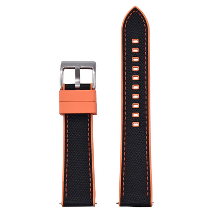 Bracelet de montre FKM en Nylon hybride de haute qualité 20mm 22mm bracelets de montre en caoutchouc fluoré en Nylon à dégagement rapide pour chaque marque montres de plongée