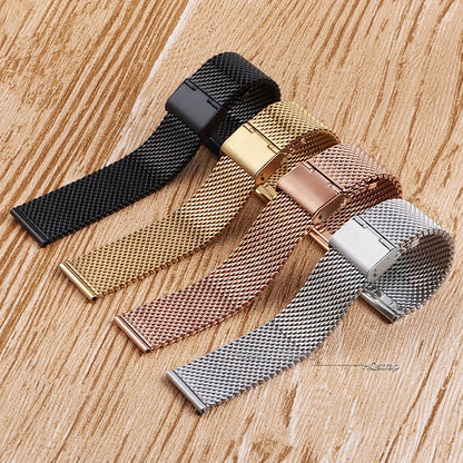 Universal Milanese watch strap for DW watches, 18mm, 20mm, 22mm, 24mm, silver, gold, metal, stainless steel, quick fit, replacement strap