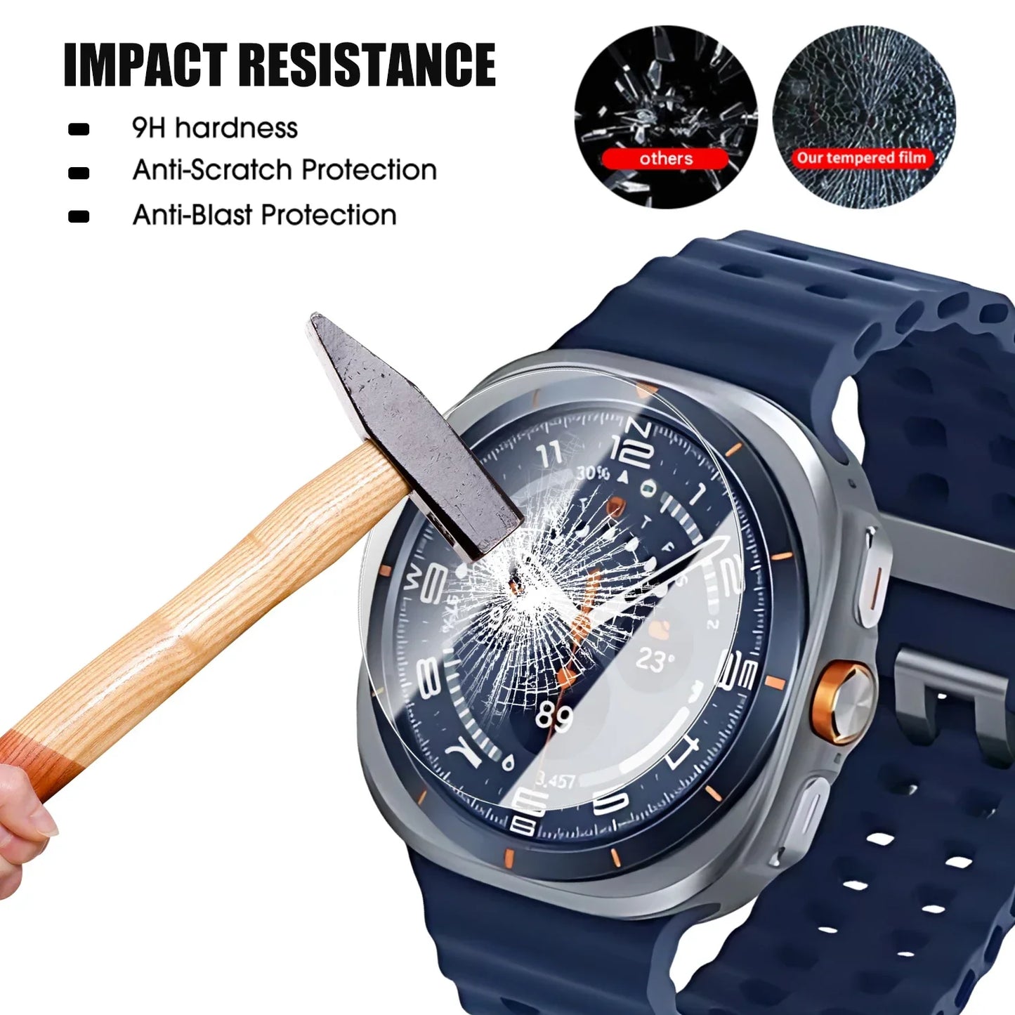 Tempered Glass Screen Protector for Samsung Galaxy Watch 8 40mm 44mm, Classic Protective Film, Auto-Alignment Installation Kit