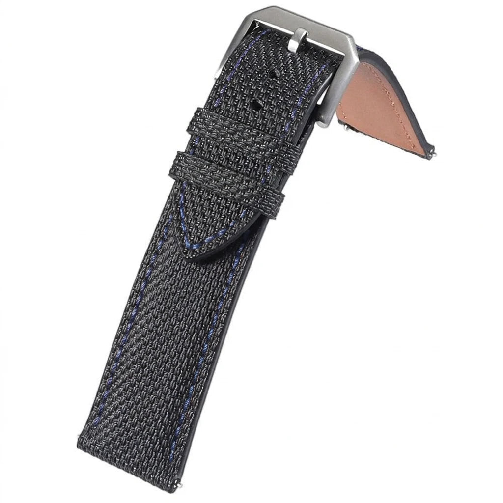Bracelet de montre en toile de voile premium, motif toile de voile, bracelet de montre en caoutchouc 20mm 22mm, attache rapide, bracelet de sport