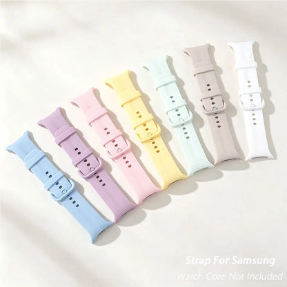 Original Silicone Strap for Samsung Galaxy Watch 9 8 44mm 40mm, Correa Band for Galaxy Watch 9 8 Classic 46mm, Accessories