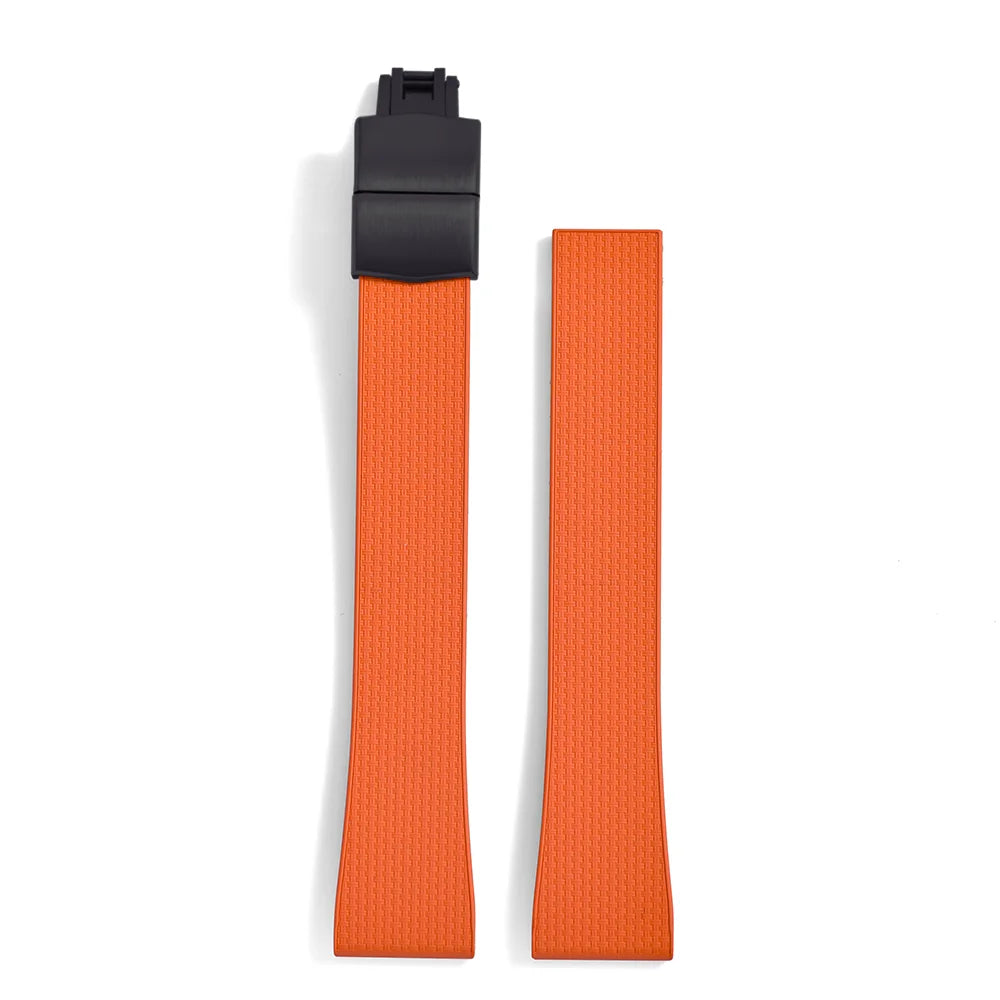 Original Stripess CTS FKM 20mm rubber watch strap for d-elug FKM CTS quick release watch strap silver butterfly buckle cut to size