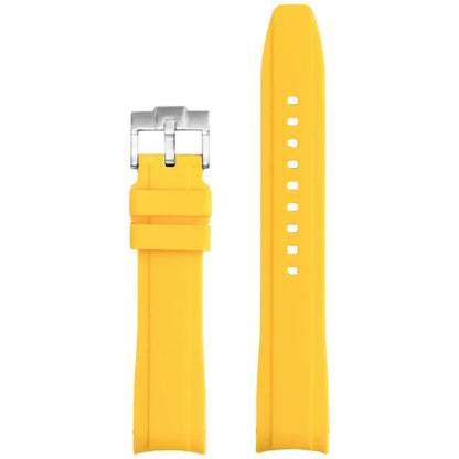 Bracelet universel en Silicone à haute résistance, 18mm 19mm 20mm 21mm 22mm, pour Tissot 1853, extrémité incurvée, boucle papillon, Bracelet de montre