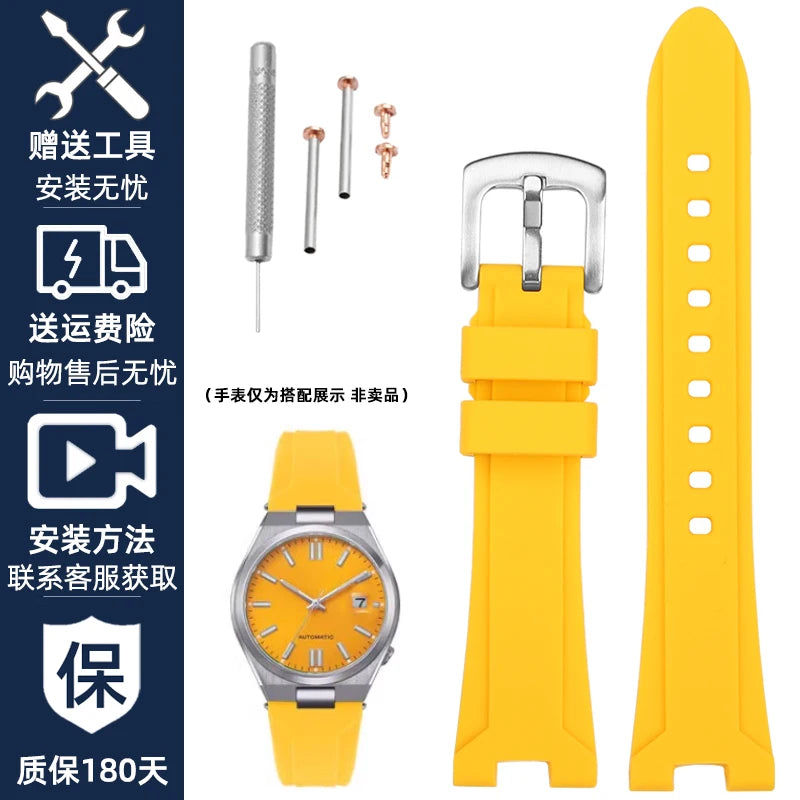 CITIZEN NJ0150/NJ0151 - Men's Rubber Watch Strap, Closer Color Series, Water Resistant Central Watch Band, Modified Waterproof Silicone Strap, 22