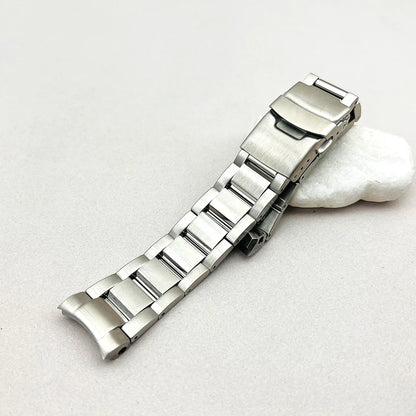 Cinturino per orologio Mod 20mm SPB185 SPB187, adatto per chiusura déployante per cassa Seiko, fibbia pieghevole, interfaccia curva