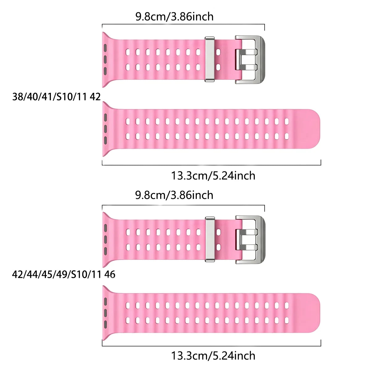 Cinturino per orologio in silicone luminoso Ocean Element compatibile con Apple Watch Ultra/Series 1-11/SE 38/40/41/42/44/45/46/49MM