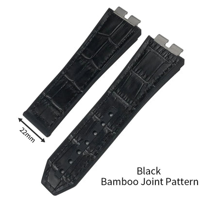 Cinturino per orologio in vera pelle di alta qualità a sgancio rapido da 27 mm per Hublot Big Bang 411, cinturino in pelle bovina con fibbia deployante da uomo