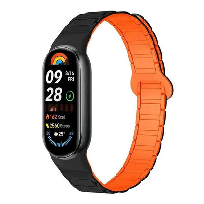 Magnetic Silicone Strap for Xiaomi Mi Band 10 9 8, Replacement Smart Bracelet, Silicone Sports Strap