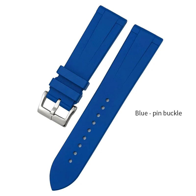 22mm FKM Watch Strap, High Quality, Flexible, Waterproof, Fluoro Natural Rubber, for Blancpain Fifty Fathoms S Watch