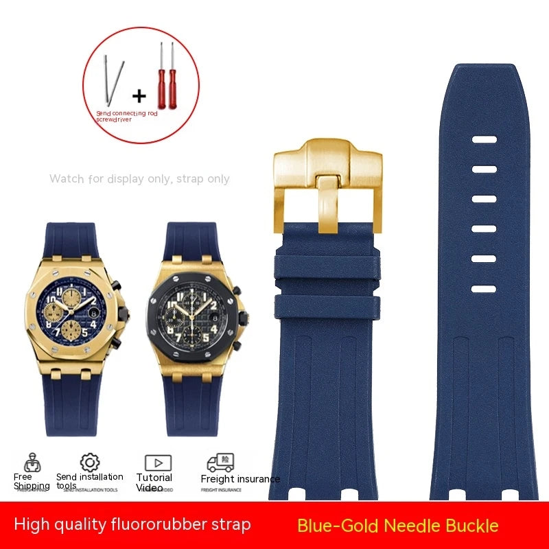 Cinturino per orologio da uomo in gomma, Audemars P Royal Oak Offshore, 42mm, 28mm, 15703, 15710, 26470, 28mm, con attrezzi