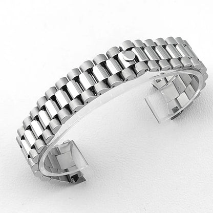 Bracciale in argento rosa massiccio e oro, larghezza della parte superiore 20 mm, realizzato in acciaio inossidabile 316L, adatto per casse di orologi meccanici
